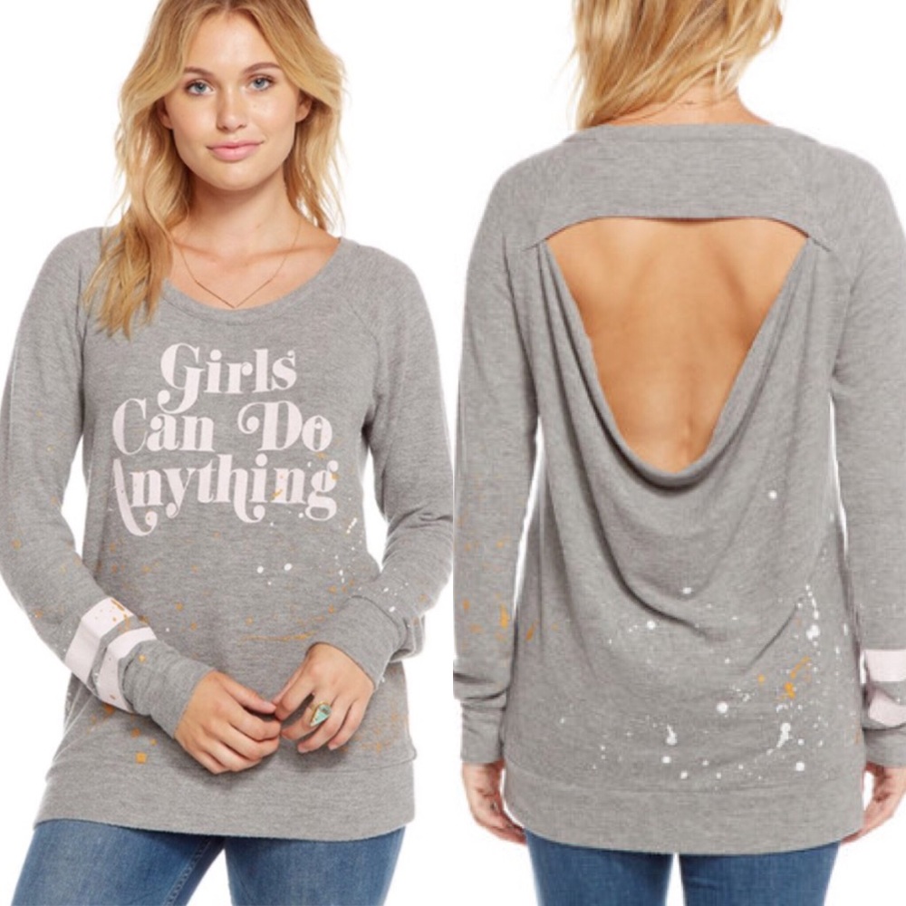 NWT Chaser Soft Girls Can Do Anything Sweatshirt